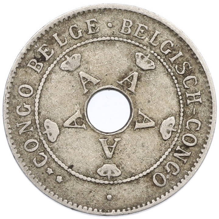 10 сантимов 1922 года Бельгийское Конго — Фото №2