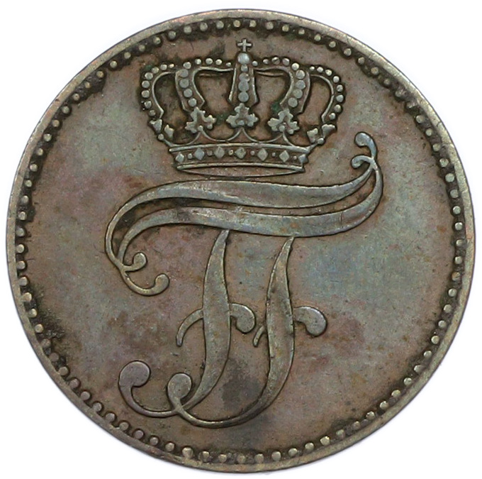3 пфеннига 1852 года Мекленбург-Шверин — Фото №2