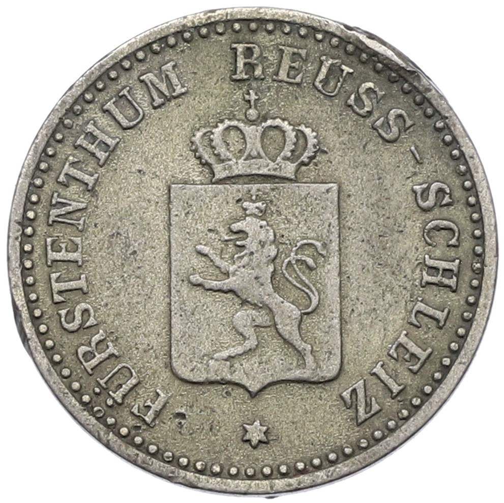 1 серебряный грош 1844 года Рейсс-Шлиц — Фото №1