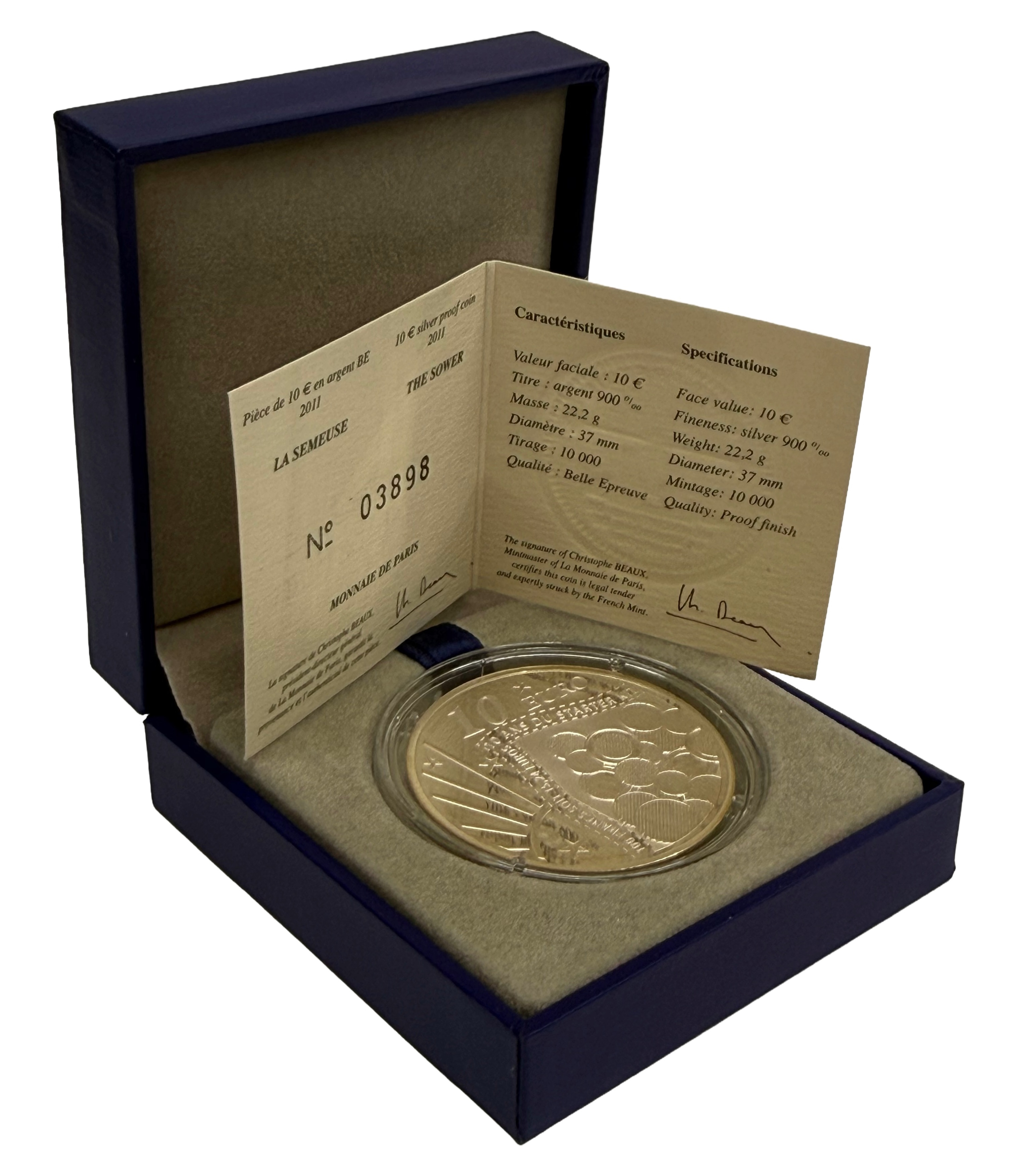 10 евро 2011 года Франция «Сеятель — 10 лет стартовому набору» — Фото №3