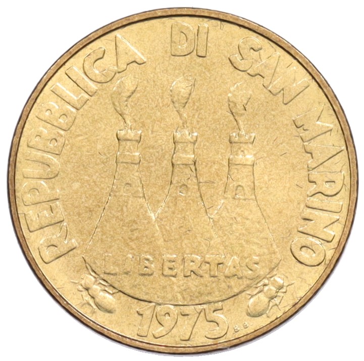 20 лир 1975 года Сан-Марино «Любовь у животных» — Фото №2