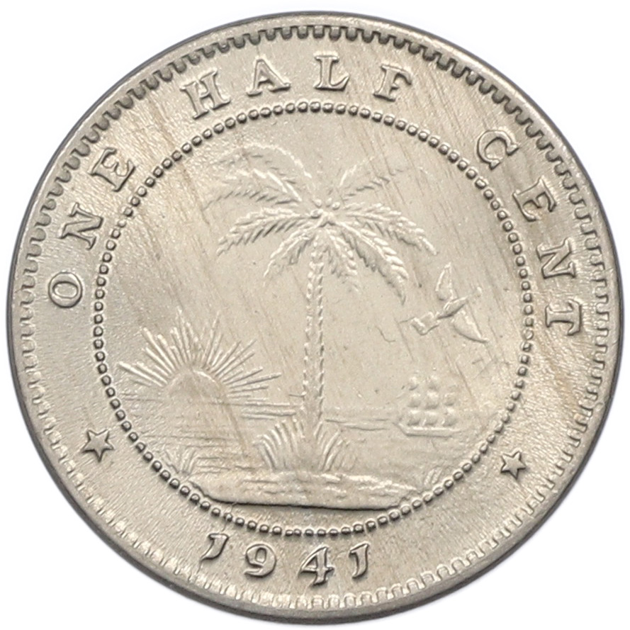 1/2 цента 1941 года Либерия — Фото №1
