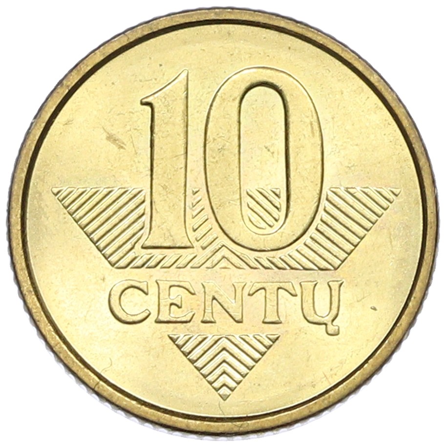 10 центов 2009 года Литва — Фото №2