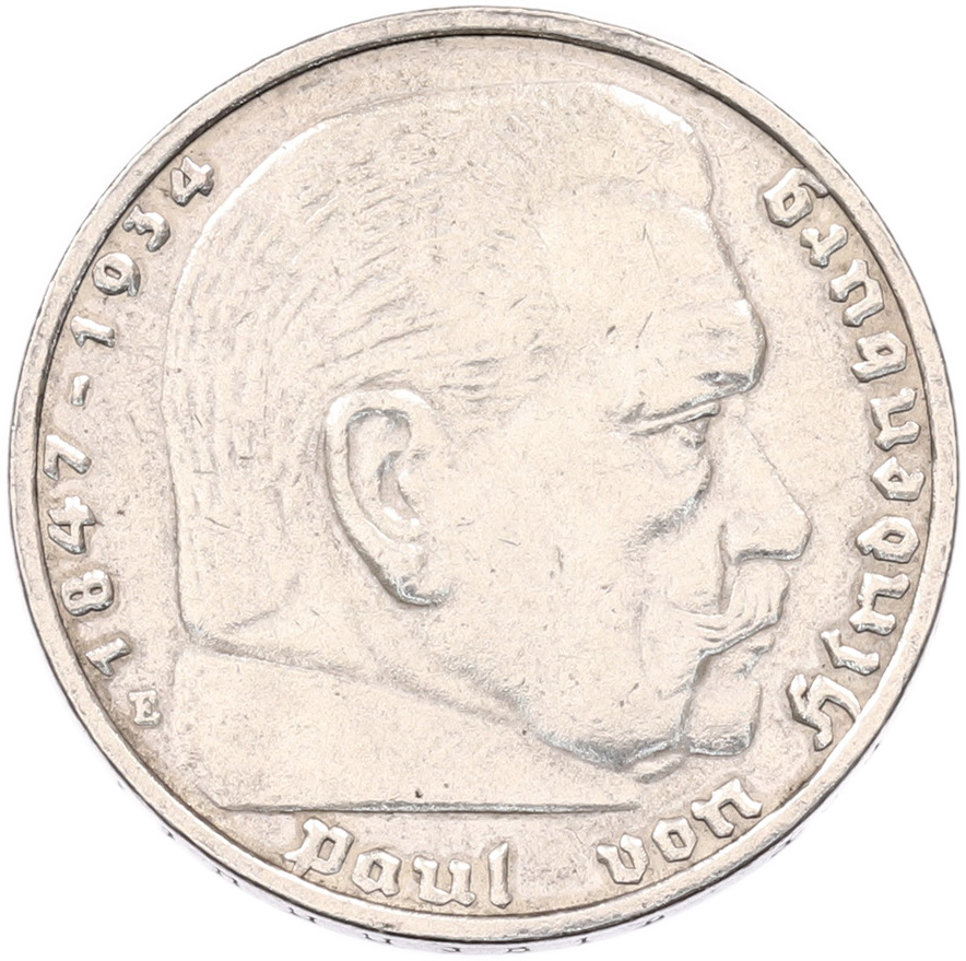 5 марок 1935 года E Германия — Фото №2