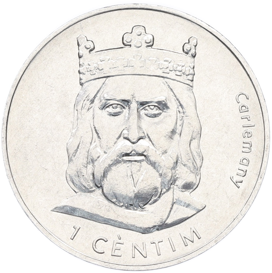 1 сантим 2002 года Андорра «Карл Великий» — Фото №1