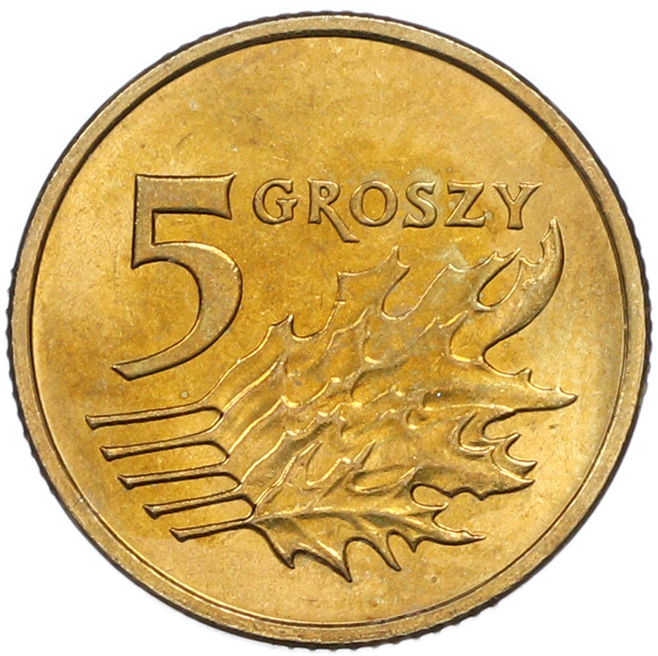 5 грошей 2004 года Польша — Фото №1
