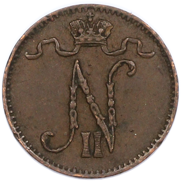 1 пенни 1907 года Русская Финляндия — Фото №2