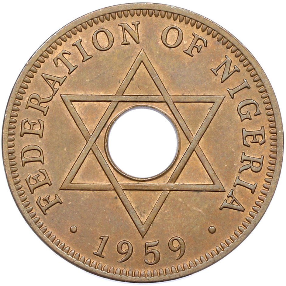 1 пенни 1959 года Британская Нигерия — Фото №1