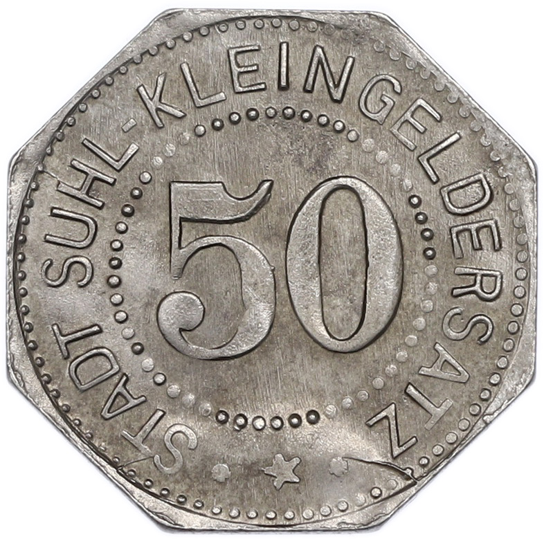 50 пфеннигов 1917 года Германия — город Зуль (Нотгельд) — Фото №2