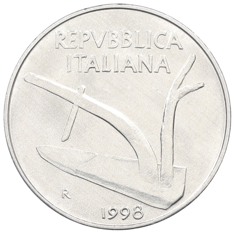 10 лир 1998 года Италия — Фото №1