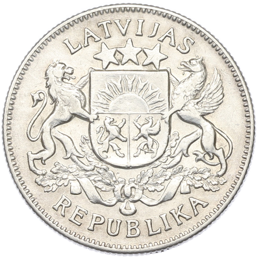 2 лата 1925 года Латвия — Фото №2