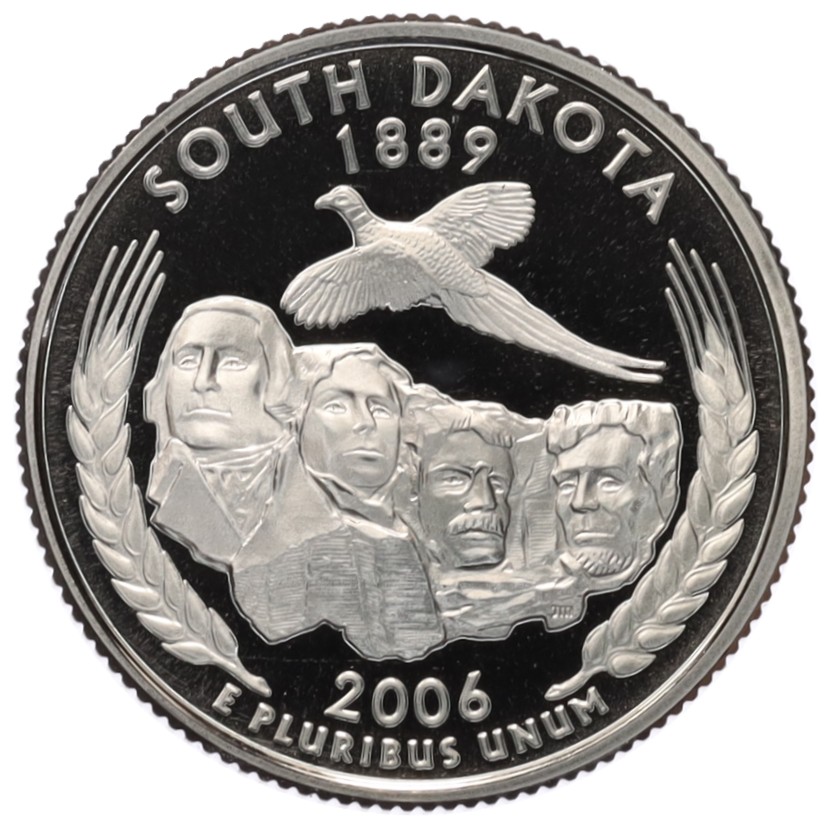 1/4 доллара (25 центов) 2006 года S США «Штаты и территории — Южная Дакота» — Фото №1