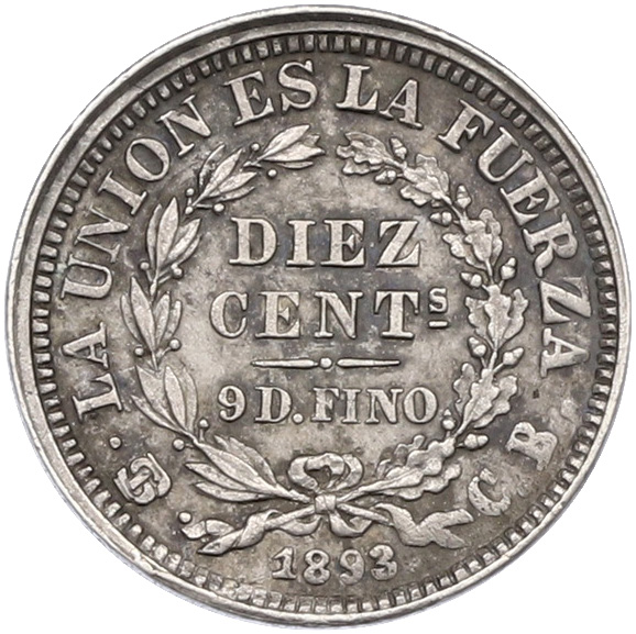 10 сентаво 1893 года Боливия — Фото №1