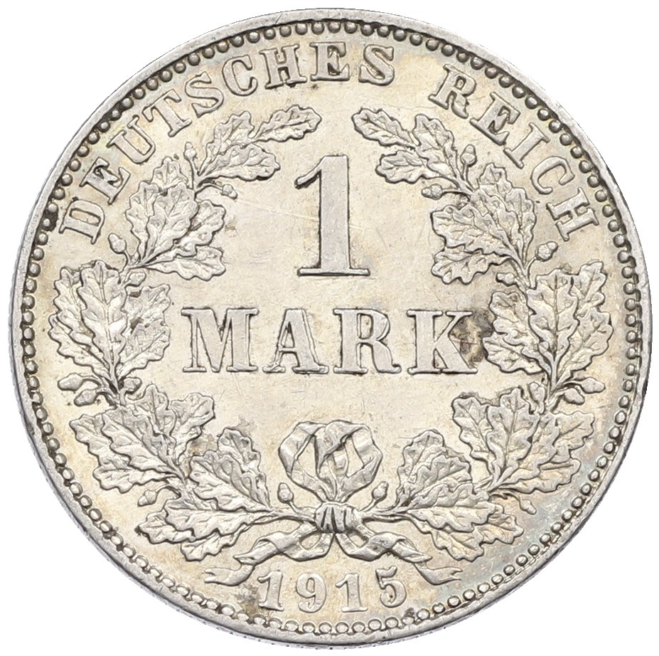 1 марка 1915 года J Германия — Фото №1