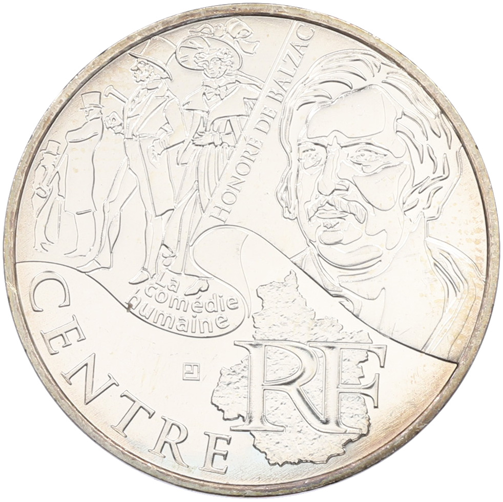 10 евро 2012 года Франция «Регионы Франции — Центр» — Фото №1