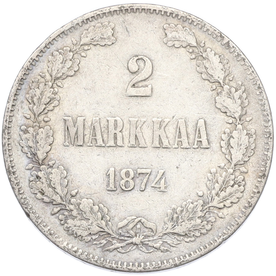2 марки 1874 года Русская Финляндия — Фото №1