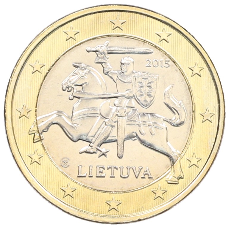 1 евро 2015 года Литва — Фото №1