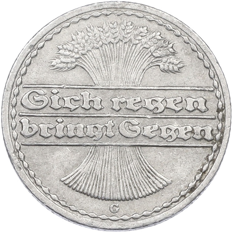 50 пфеннигов 1919 года G Германия — Фото №2