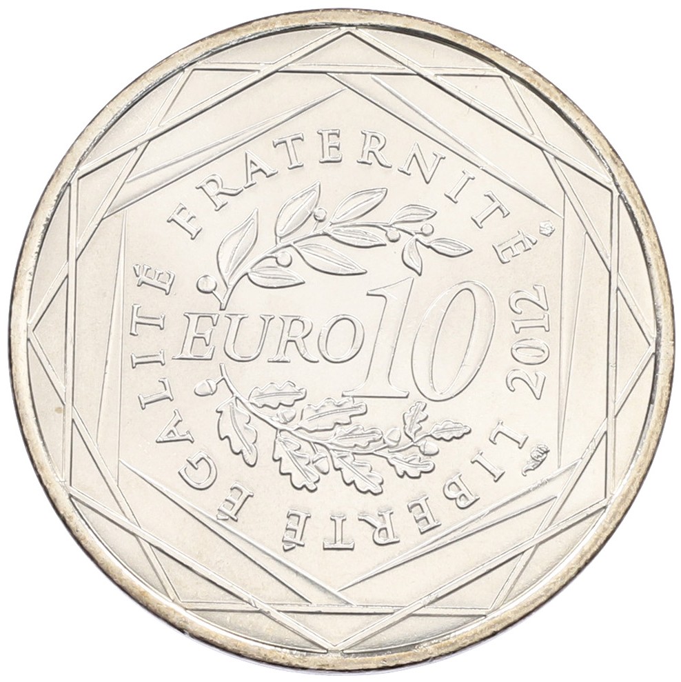 10 евро 2012 года Франция «Регионы Франции — Реюньон» — Фото №2