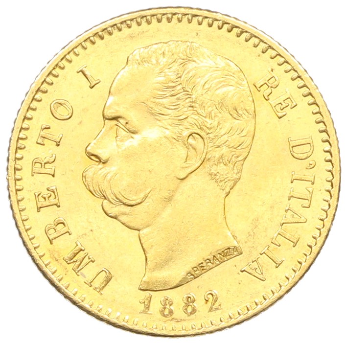 20 лир 1882 года Италия — Фото №1