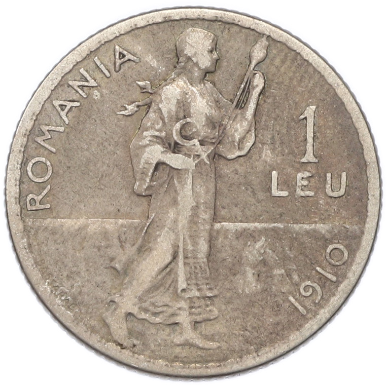 1 лей 1910 года Румыния — Фото №1