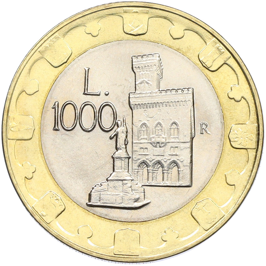 1000 лир 1997 года Сан-марино — Фото №1