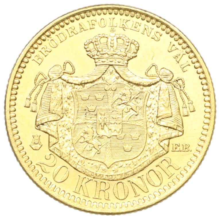 20 крон 1895 года Швеция — Фото №2