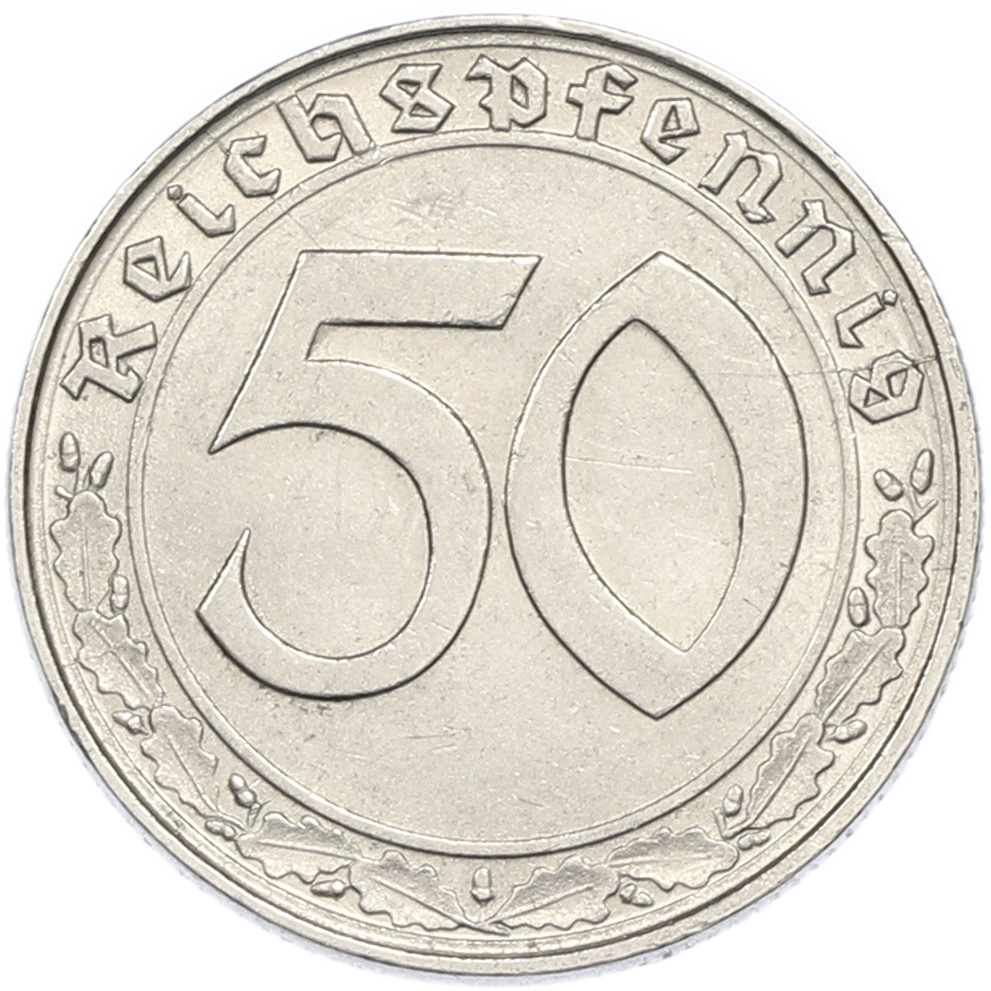 50 рейхспфеннигов 1939 года D Германия — Фото №2