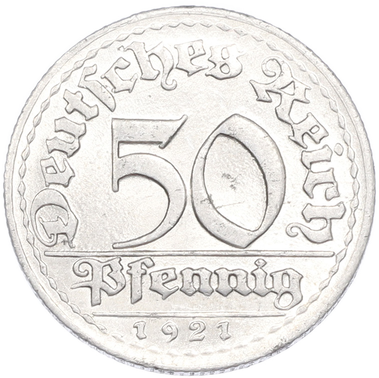 50 пфеннигов 1921 года D Германия — Фото №1