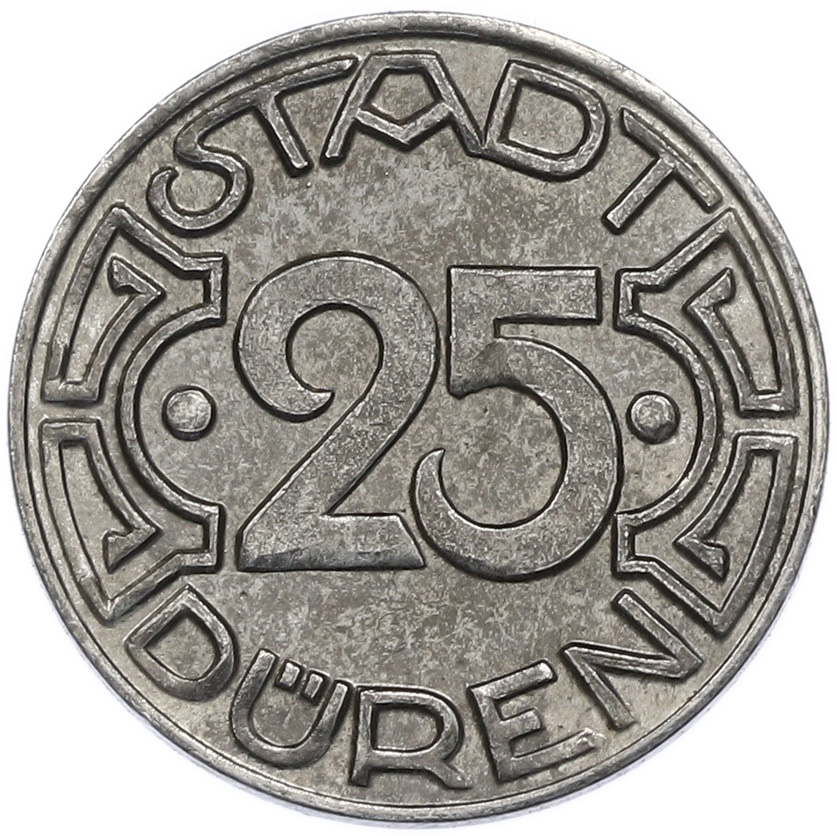 25 пфеннигов 1919 года Германия — город Дюрен (Нотгельд) — Фото №2