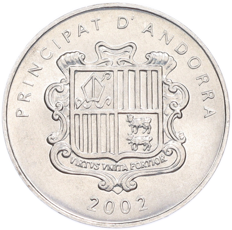 1 сентим 2002 года Андорра «Пиренейская серна» — Фото №2