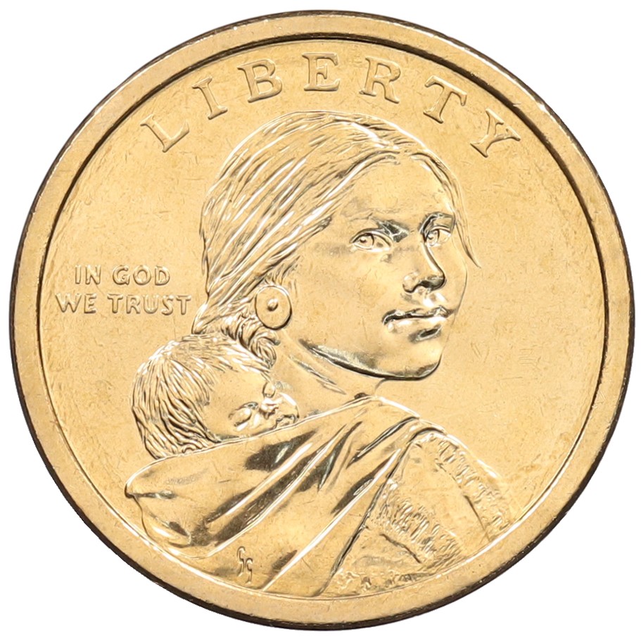 1 доллар 2013 года (D) США «Коренные американцы (Сакагавея) — Договор с Делаварами» — Фото №2