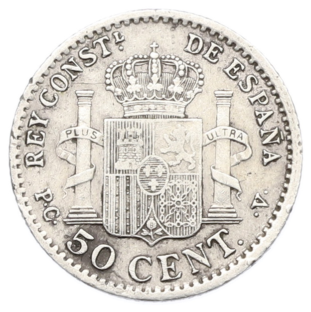 50 сентимо 1904 (10) года Испания — Фото №2