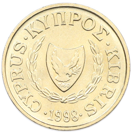 1 цент 1998 года Кипр — Фото №2