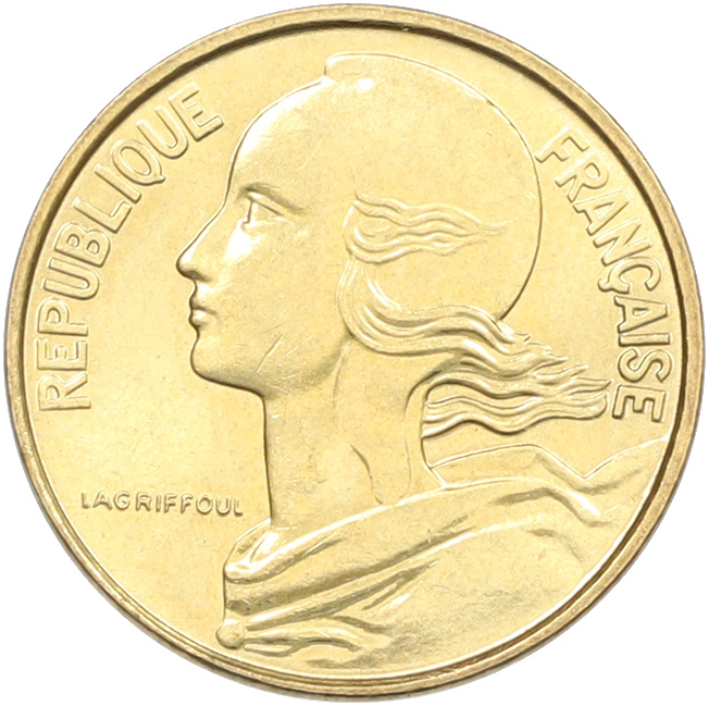 10 сантимов 1967 года Франция — Фото №2