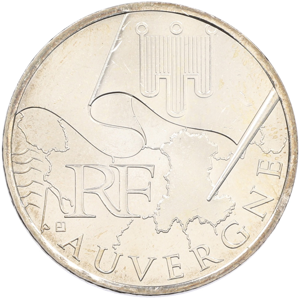 10 евро 2010 года Франция «Регионы Франции — Овернь» — Фото №1