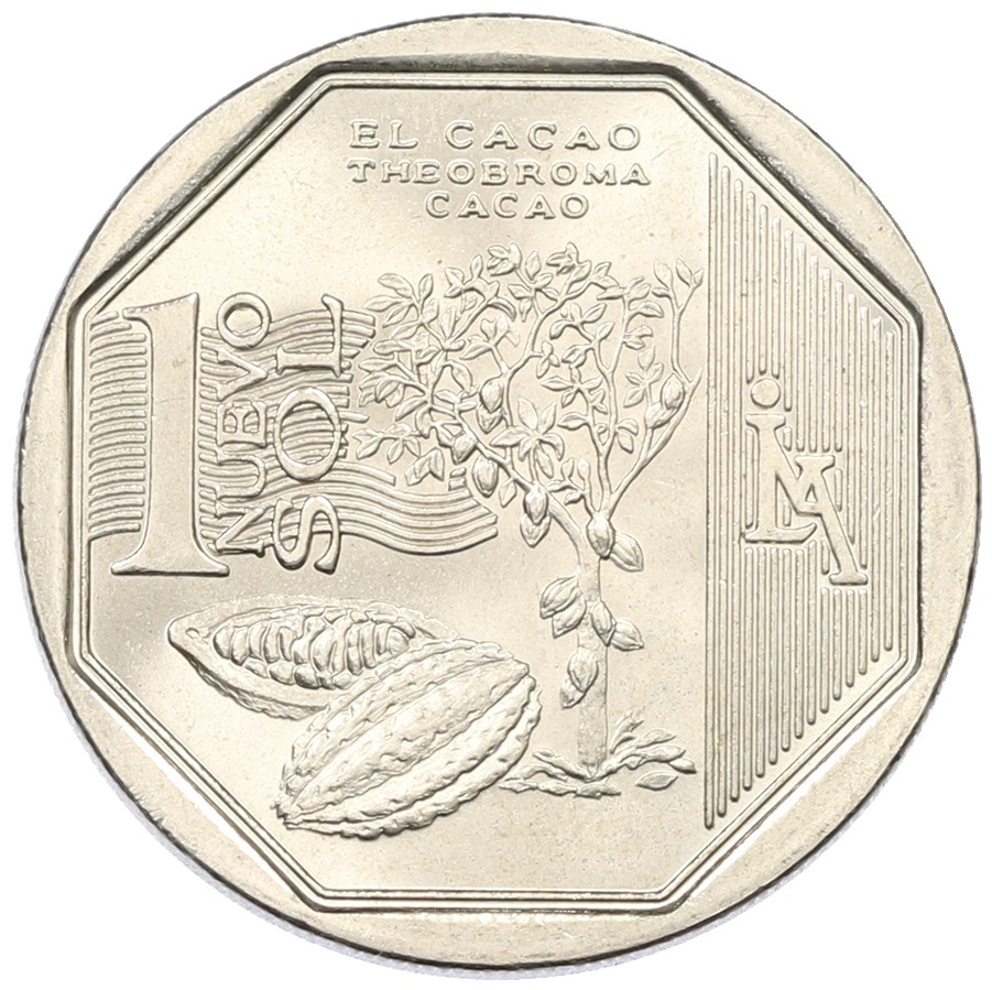 1 новый соль 2013 года Перу «Природные ресурсы Перу — Какао» — Фото №1