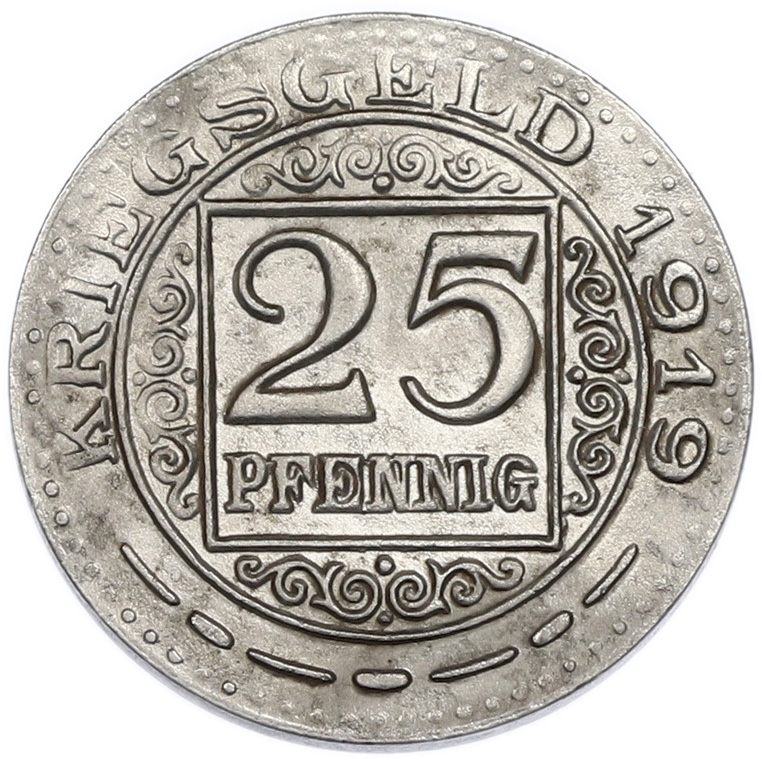 25 пфеннигов 1919 года Германия — город Оберхаузен (Нотгельд) — Фото №2