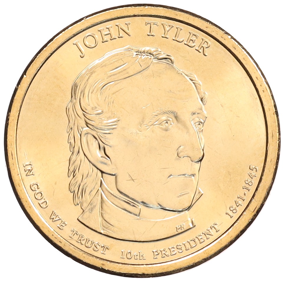 1 доллар 2009 года D США «10-й президент США Джон Тайлер» — Фото №1