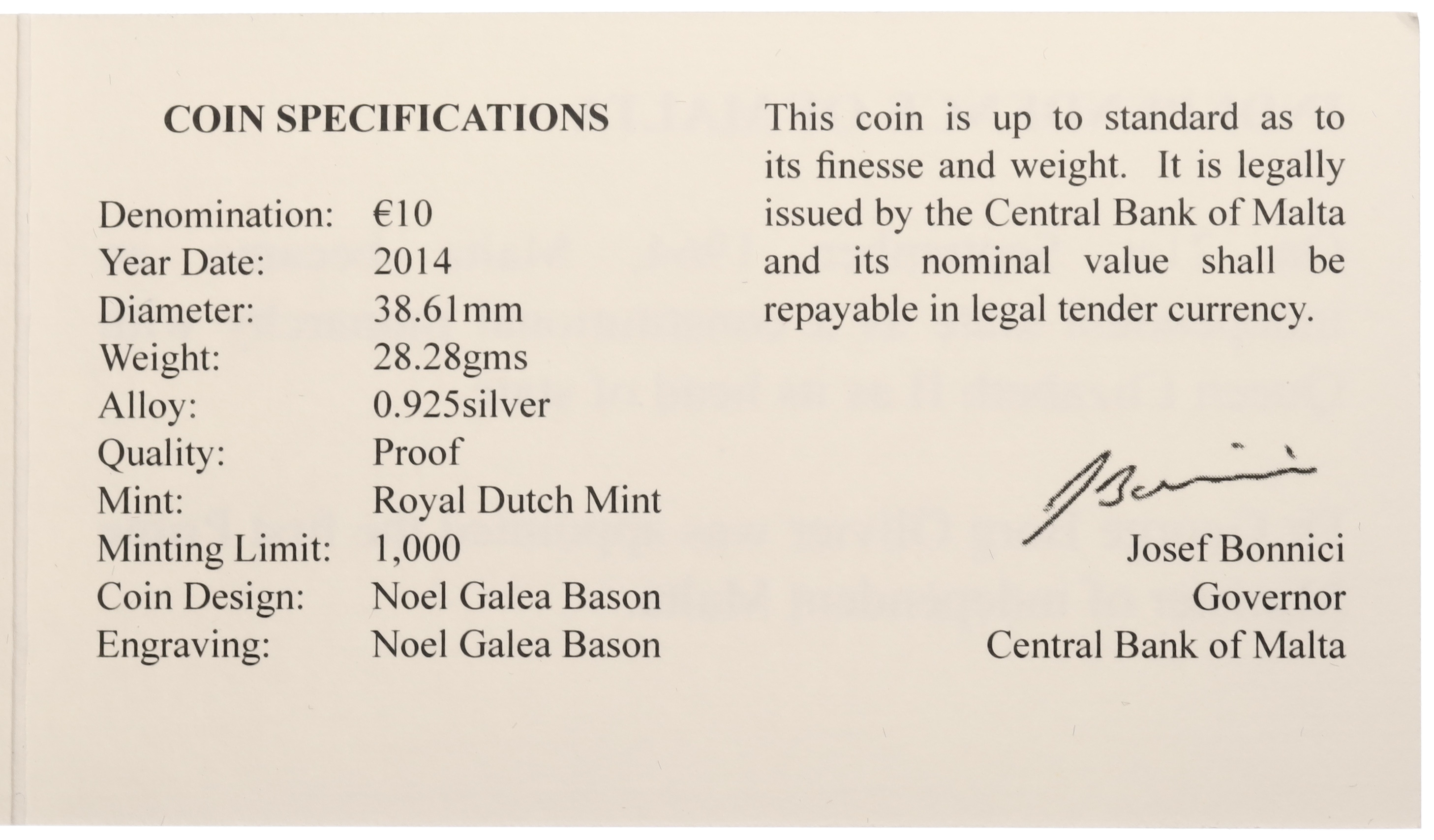 Набор из монеты 10 евро и жетона в форме почтовой марки 2014 года Мальта «50 лет независимости» — Фото №4