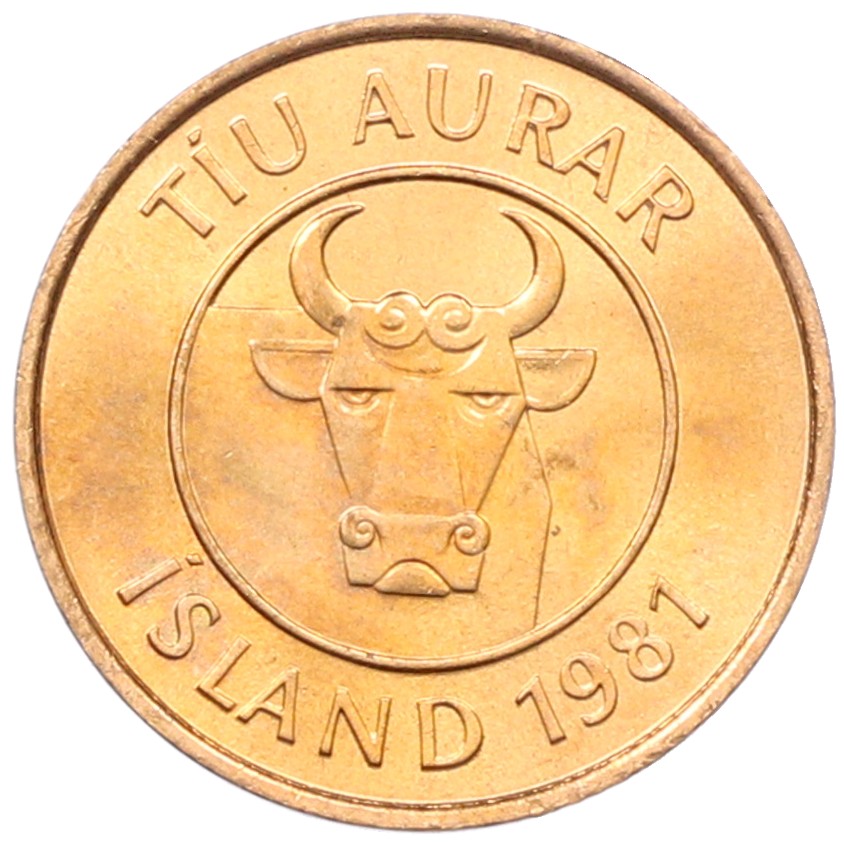 10 эйре 1981 года Исландия — Фото №2