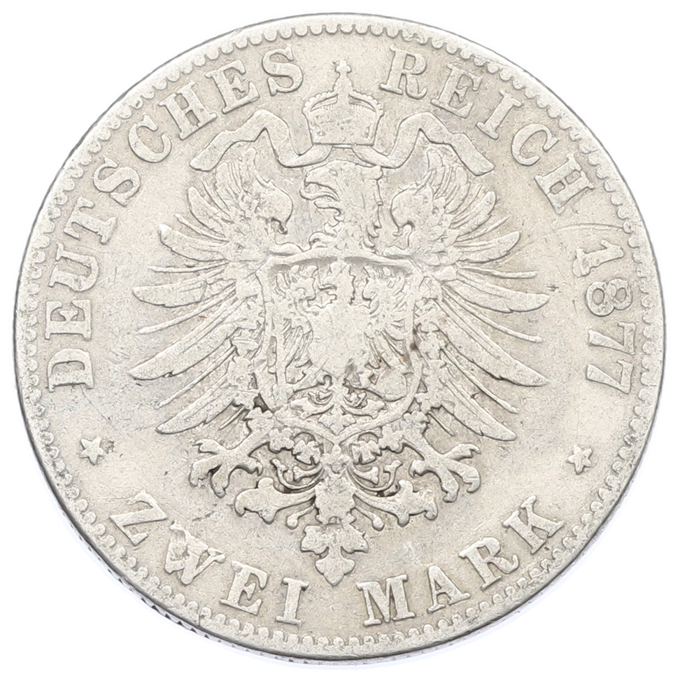 2 марки 1877 года C Германия (Пруссия) — Фото №2