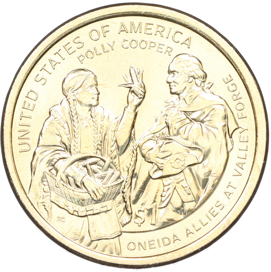 1 доллар 2026 года (D) США «Коренные Американцы (Сакагавея) — Полли Купер» — Фото №1