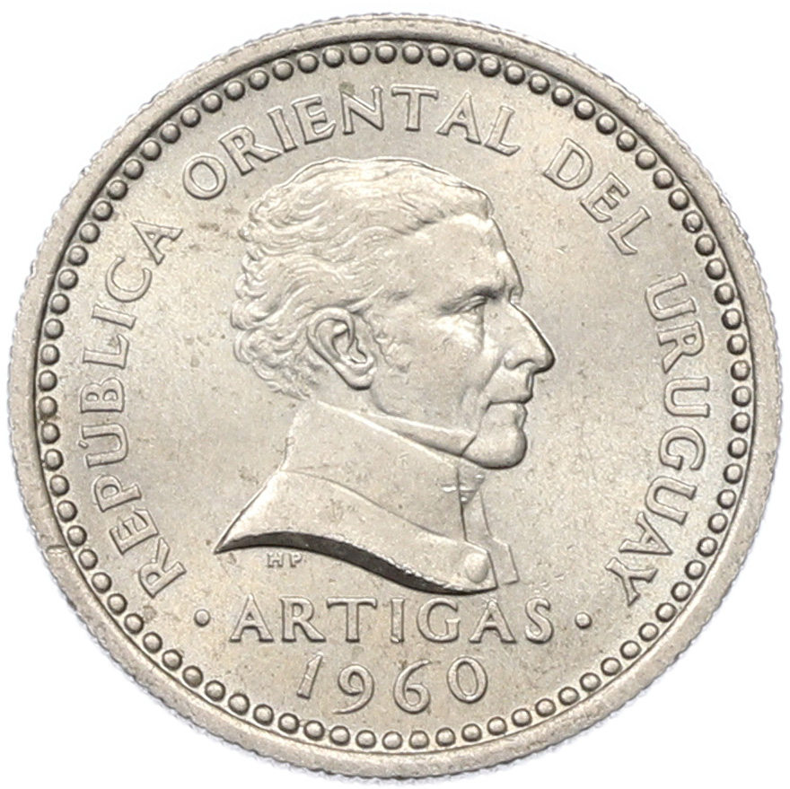 25 сентесимо 1960 года Уругвай — Фото №2