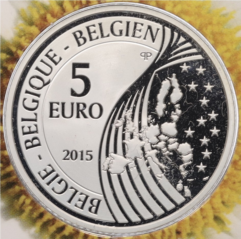 5 евро 2015 года Бельгия «Маргарита Риемакер-Легот» — Фото №2