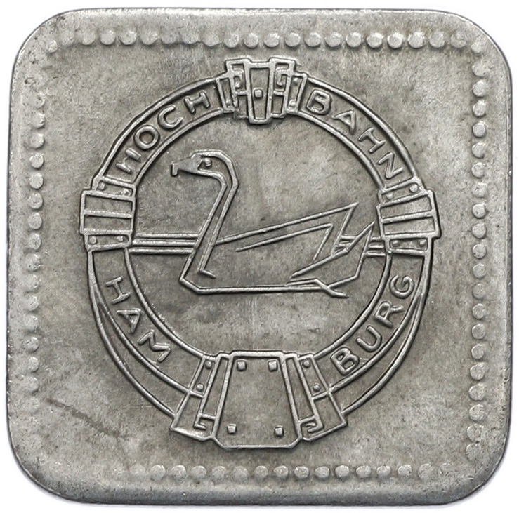 20 пфеннигов 1921-1922 года Германия — город Гамбург (Транспортный нотгельд) — Фото №1