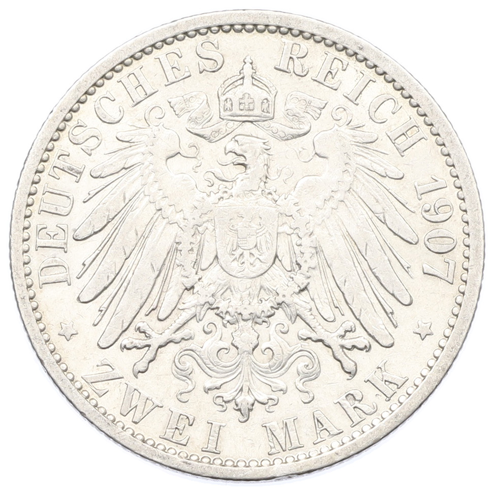2 марки 1907 года Германия (Пруссия) — Фото №2