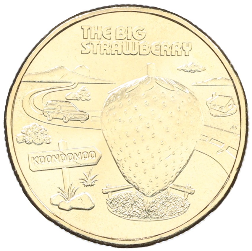 1 доллар 2025 года Австралия «Австралийские Большие Вещи — Большая Клубника» — Фото №1