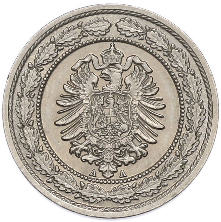 20 пфеннигов 1887 года A Германия — Фото №2