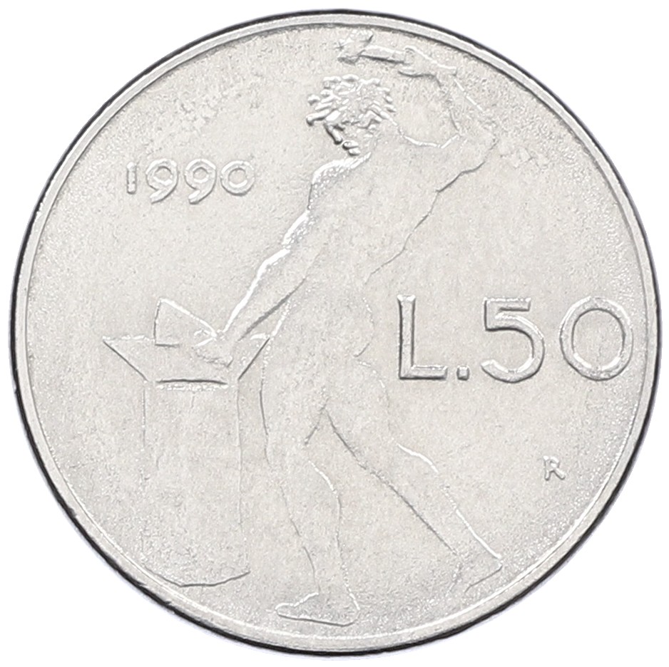 50 лир 1990 года Италия — Фото №1